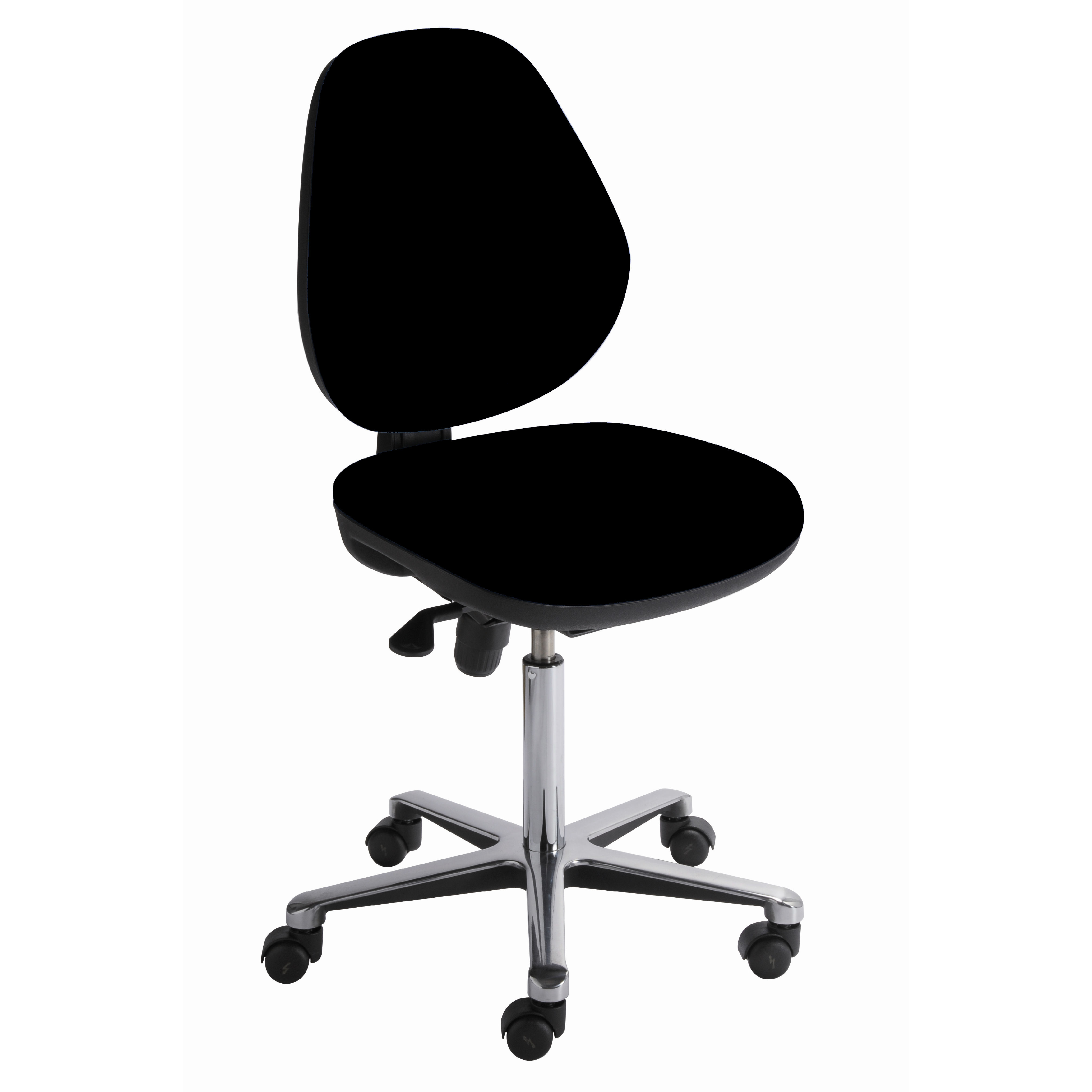 Siège ATLANTA synchrone antistatique de siegepro piètement conducteur aluminium poli