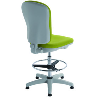 Siège greenery de travail ergonomique CLOE de siegepro avec carénage intégral et repose-pieds circulaire