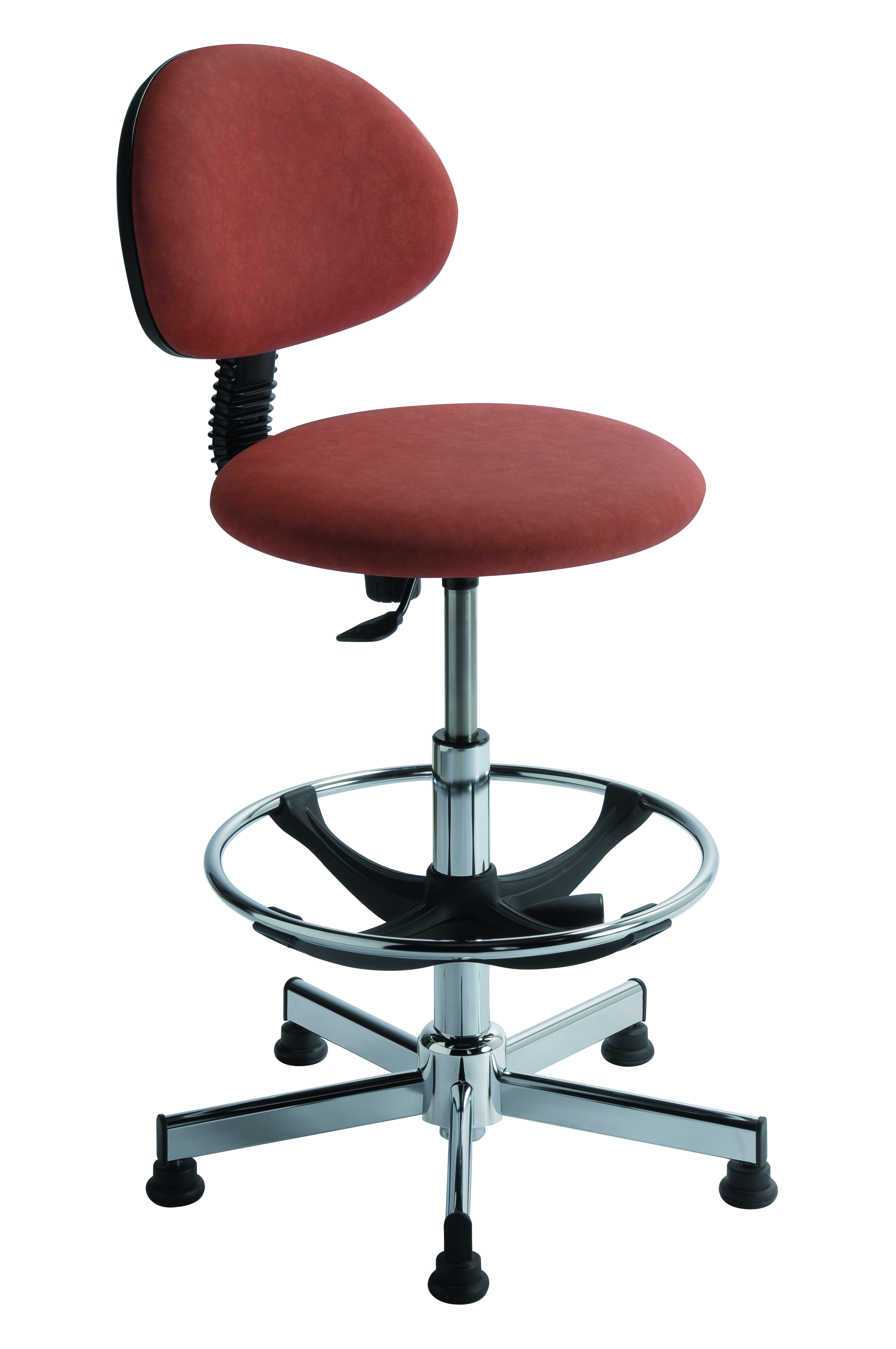 Siège de travail haut MARLY de siegepro assise ronde repose-pieds et patins