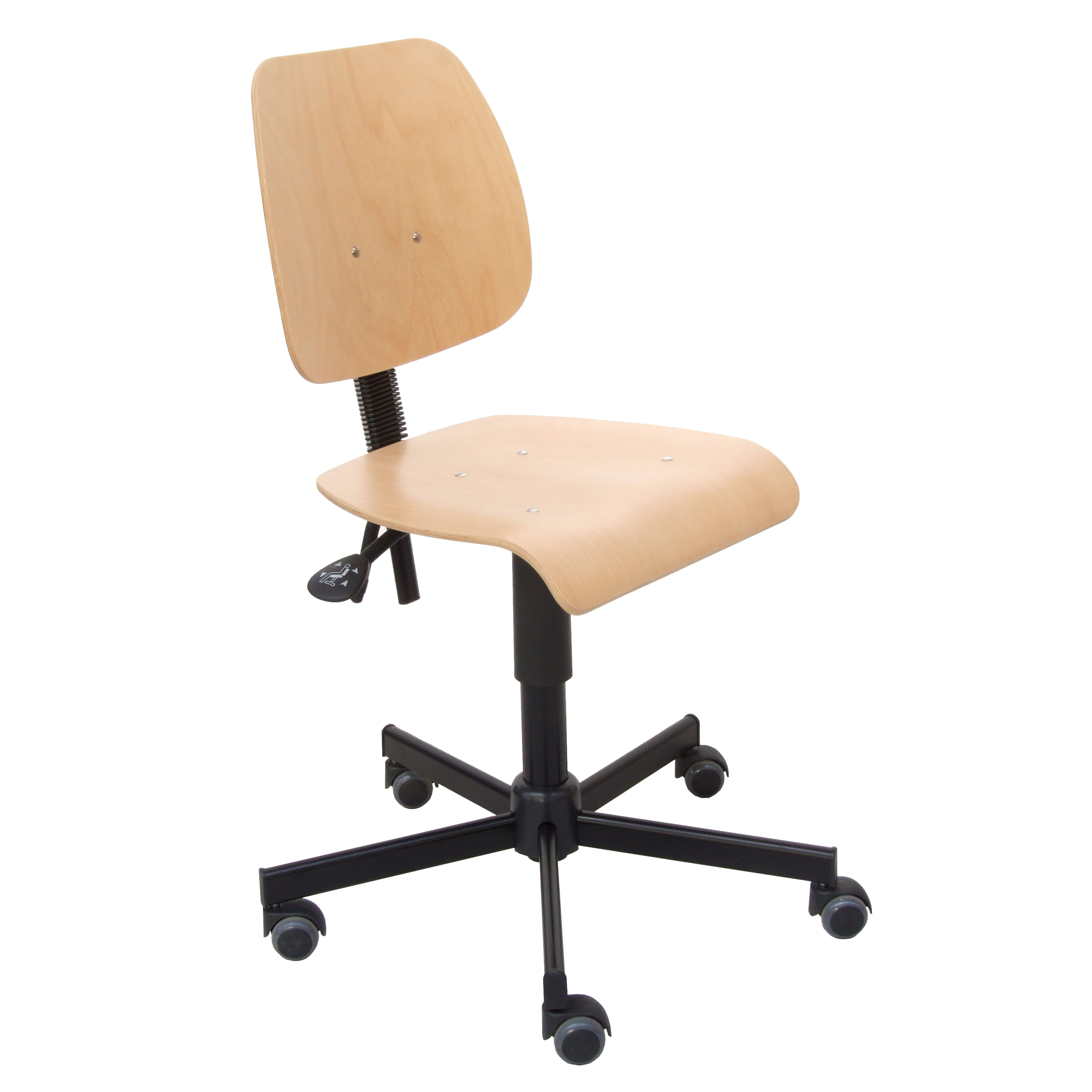 Siège OPTIMA asynchrone de siegepro piètement acier époxy noir