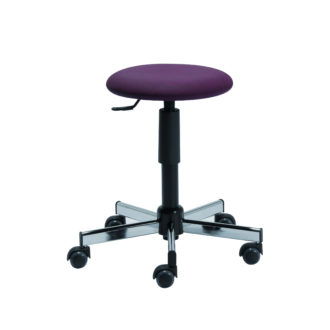 Tabouret vérin noir et piètement acier chromé TAVEL assise standard ou confort de siegepro.com