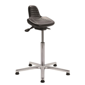 Tabouret médical Dakota, assise carrée avec roulettes