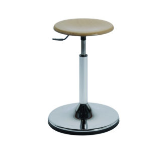 Tabouret assise bois piètement corolle ACTUAL de siegepro.com