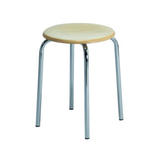 Tabouret 4 pieds assise bois AGEN de siegepro.com