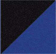 Bicolore tissu noir et bleu uni KU71