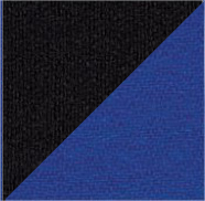Bicolore tissu noir et bleu uni KU71