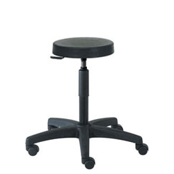 Tabouret polyuréthane piètement polyamide noir TOURS de siegepro