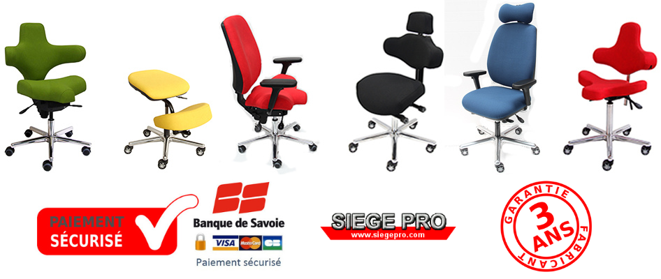 Siège de Bureau dossier tapissé DOT.PRO, Fauteuils ergonomiques